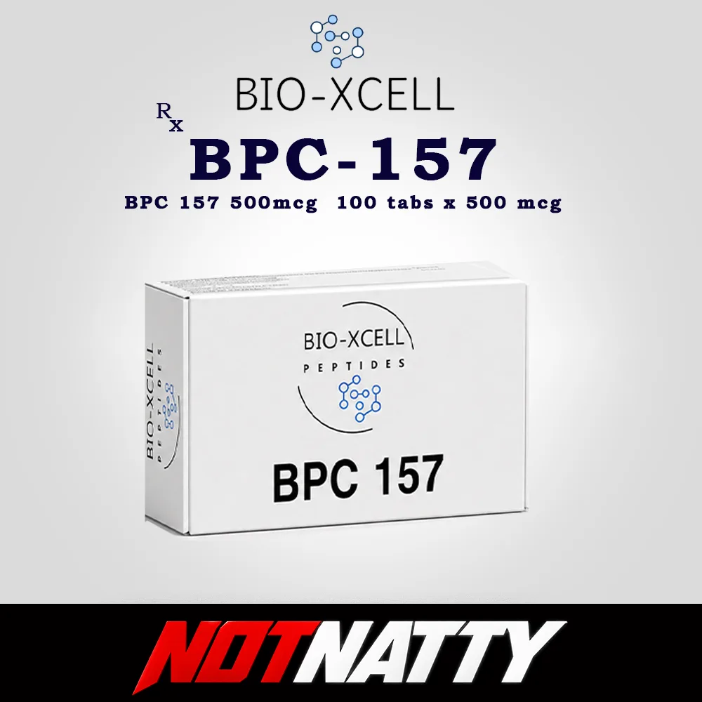 Bioxcell BPC-157 500mcg research tablets, 100-count bottle